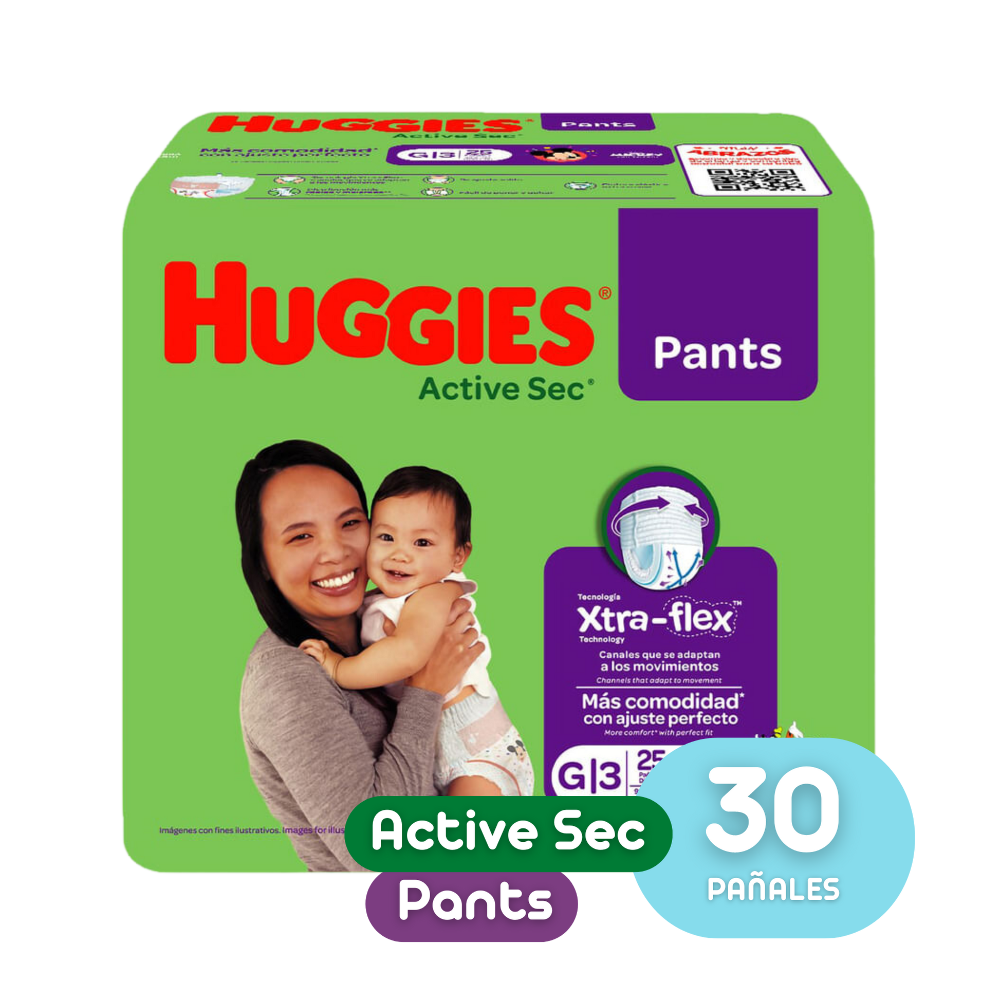 Huggies Active Sec Huggies Green Diapers HUGGIES ETAPA 3/G ACTIVE
